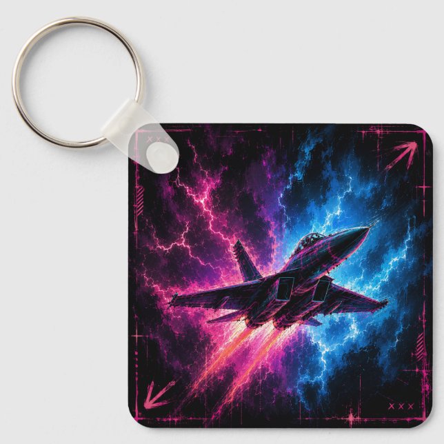 Neon Jet Flight Key Ring (Front)