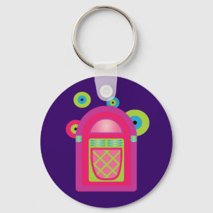Neon Jukebox Key Ring