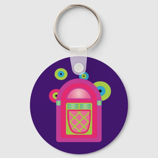 Neon Jukebox Key Ring (Front)