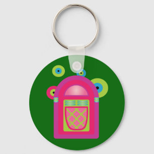 Neon Jukebox Key Ring