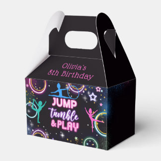 Neon Jump Tumble Play Birthday Party Favour Box