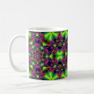 Neon Kaleidoscope Coffee Mug – Psychedelic Cup