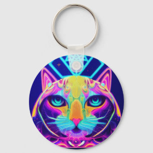 NEON KITTTYYYY! KEY RING