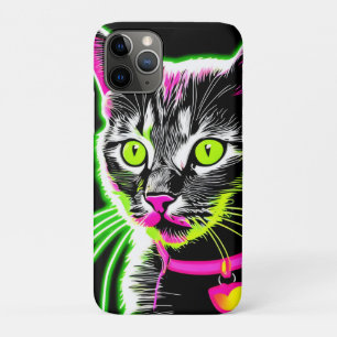 Neon Kitty Feline Art Case-Mate iPhone Case