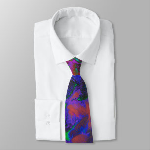 Neon Knit Knot Print Tie-red purple blue green Tie