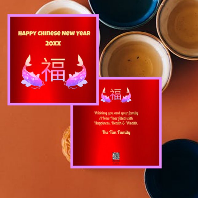 Neon Koi Chinese New Year Card (Creator Uploaded)
