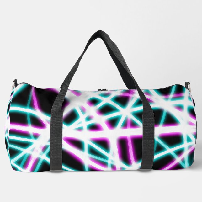 Neon Lasers on Black Duffle Bag (Front)