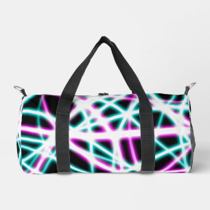 Neon Lasers on Black Duffle Bag