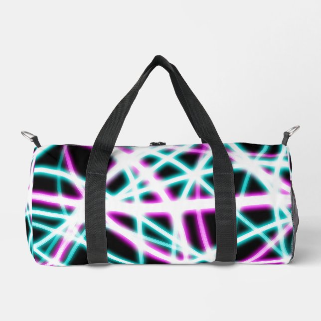 Neon Lasers on Black Duffle Bag (Front)
