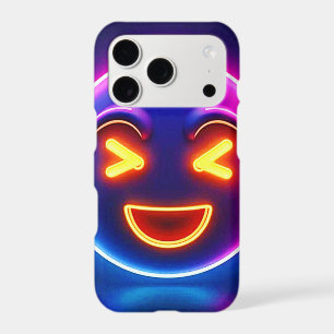 Neon Laughing Emoji Joy
