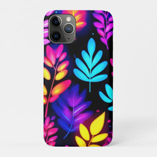 Neon Leaves Abstract Pattern Case-Mate iPhone Case
