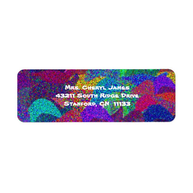Neon Leaves Return Address Labels (Front)