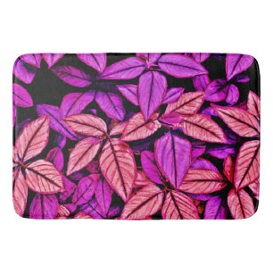 Neon Leaves Wonders Bath Mat