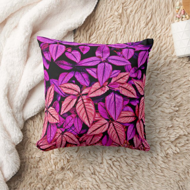 Neon Leaves Wonders Cushion (Blanket)