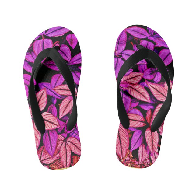 Neon Leaves Wonders Kid's Jandals (Footbed)