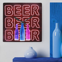 Neon LED Beer Sign Red