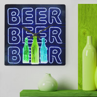 Neon LED Beer Sign Royal Blue