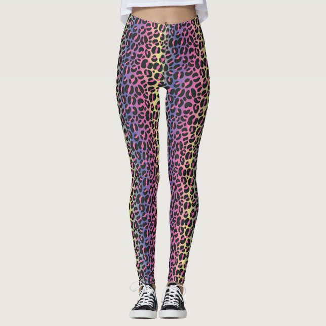 Neon Leopard Leggings (Front)