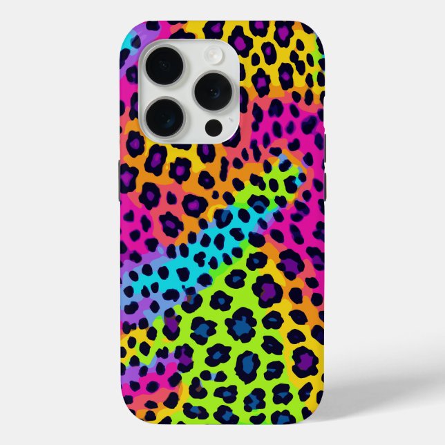 Neon Leopard Print Case-Mate iPhone Case (Back)