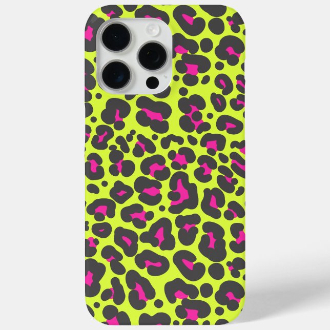 Neon Leopard Print Phone Case  (Back)