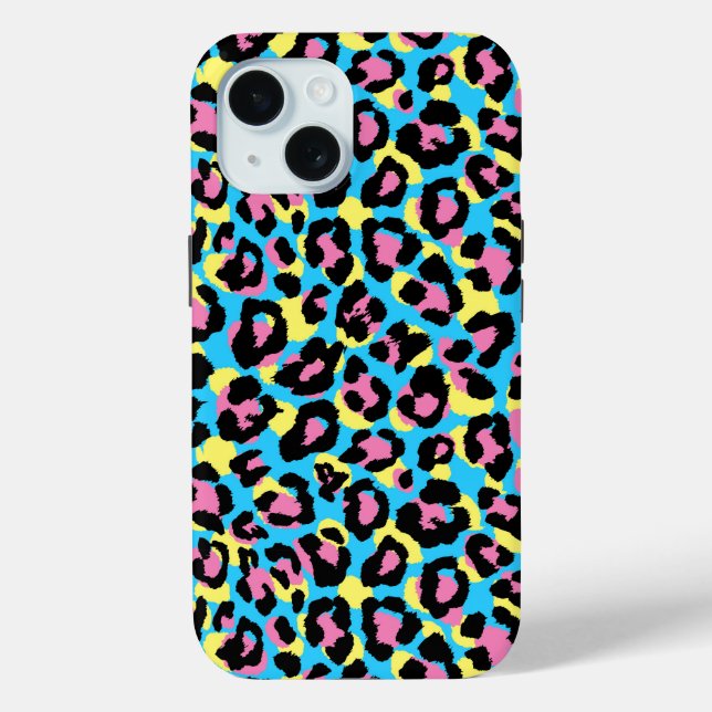 Neon Leopard Spots Pattern Case-Mate iPhone Case (Back)