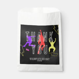 Neon Let's Jump Kids Birthday Party Thank You Favour Bags