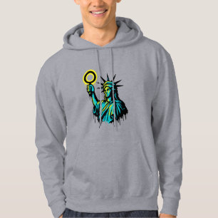 Neon Liberty — Graffiti Style Statue of Liberty Ar Hoodie