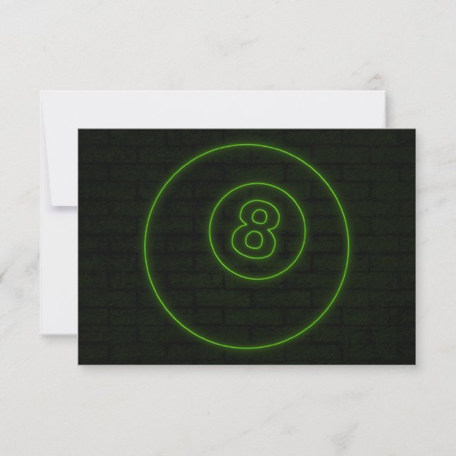 neon light eightball invitation (Front)