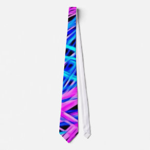 neon light show, blue tie