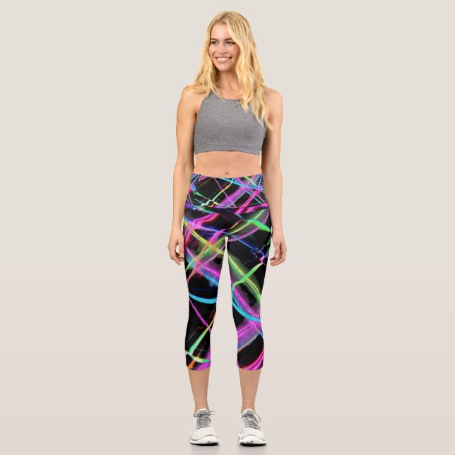 Neon light show capri leggings (Front)