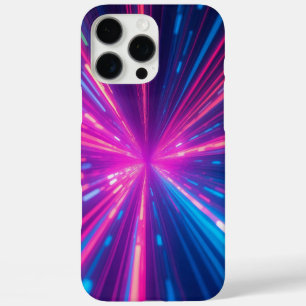  Neon Light Speed futuristic abstract digital art iPhone 16 Pro Max Case