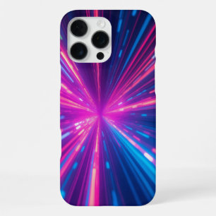 Neon Light Speed futuristic abstract digital art iPhone 16 Pro Max Case