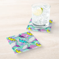 Neon Lightning Bolts & Stars Pattern