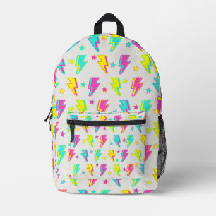 Neon Lightning Star Y2K Pattern Printed Backpack