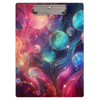 Neon Lights Alcohol Ink Clipboard