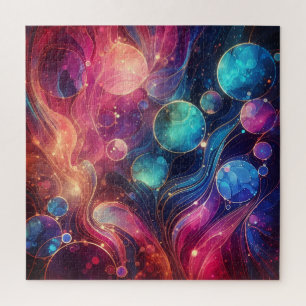Neon Lights Alcohol Ink Jigsaw Puzzle