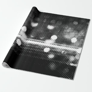 Neon lights and geometric seamless pattern wrapping paper