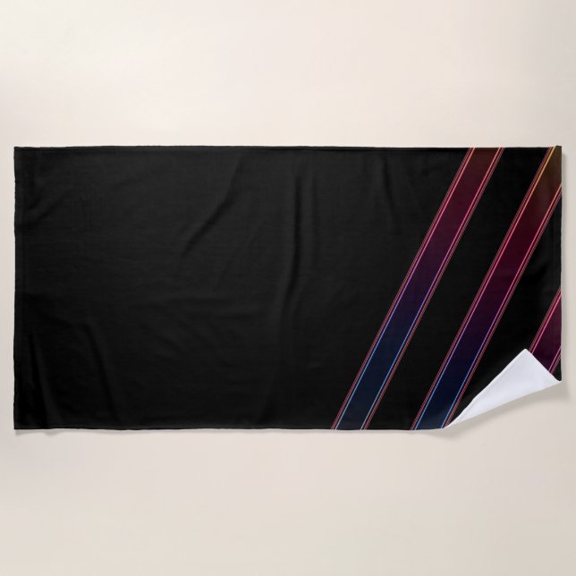 Neon Lights Beach Towel (Front)