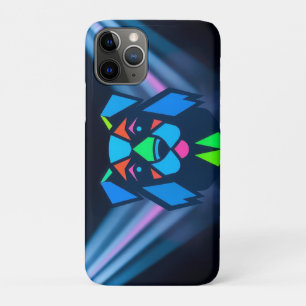 Neon lights blue dog Case-Mate iPhone case