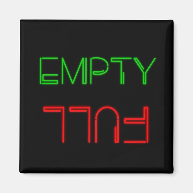 Neon Lights Empty or Full dishwasher Magnet (Front)