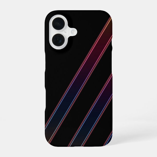 Neon Lights iPhone 16 Case (Back)