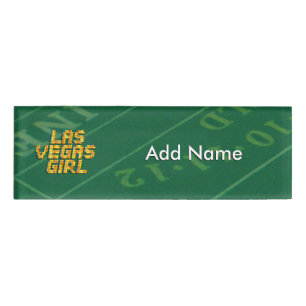 Neon Lights - Las Vegas Girl Name Tag