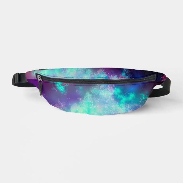 Neon Lights Night Sky  Bum Bags (Front)