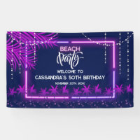 Neon Lights Palm Beach Night Party Birthday 