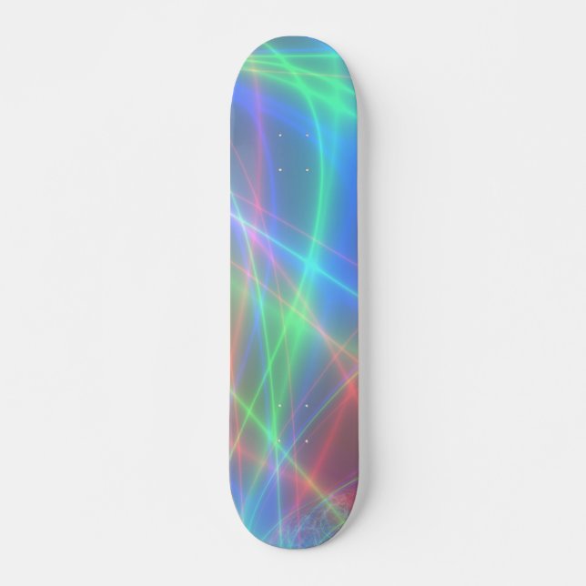 Neon Lights Pattern Skateboard (Front)