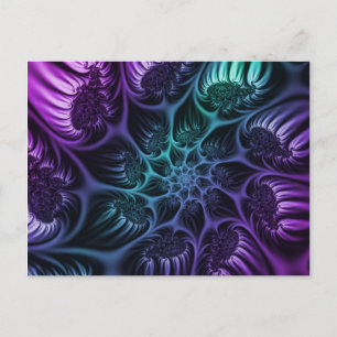Neon lights spiral postcard