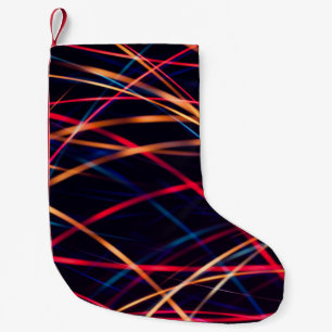 Neon lights texture with long exposure.abstract, a small christmas stocking