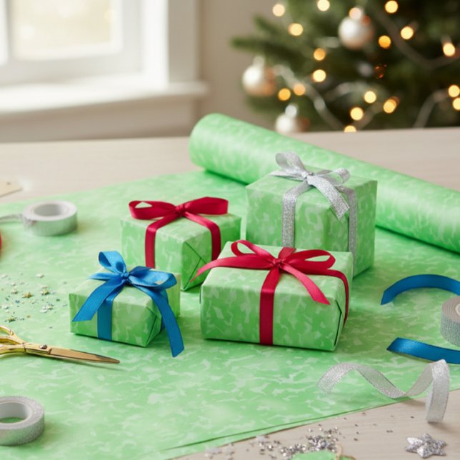 Neon Lime Green Abstract Texture Wrapping Paper (Creator Uploaded)