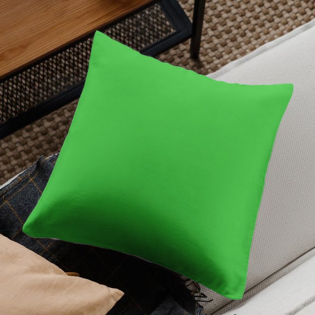 Neon Lime Green Solid Colour | Classic Cushion (Creator Uploaded)