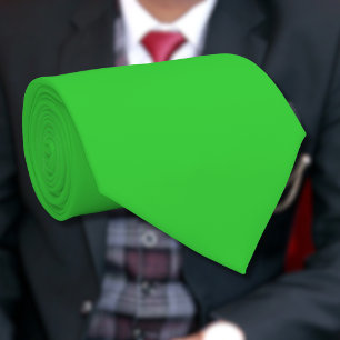 Neon Lime Green Solid Colour Classic Tie